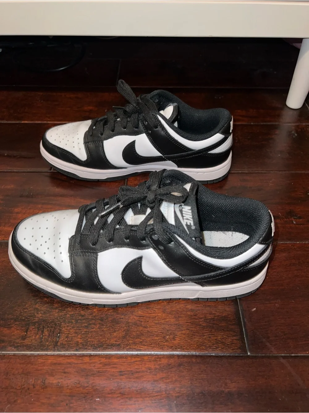 Nike Dunk Low Panda sneakers in black & white Size: 7
